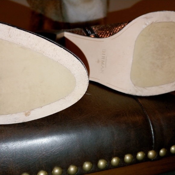 PEWTER METALLIC SNAKESKIN BOOTS - Picture 6 of 6